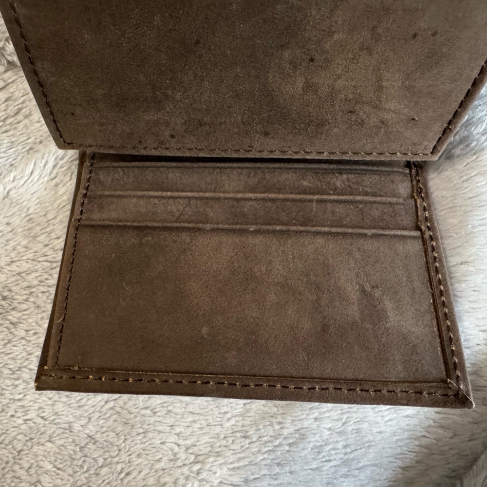 St. Louis Cardinals Tri-Fold Leather Wallet - Brown - Picture 6 of 11
